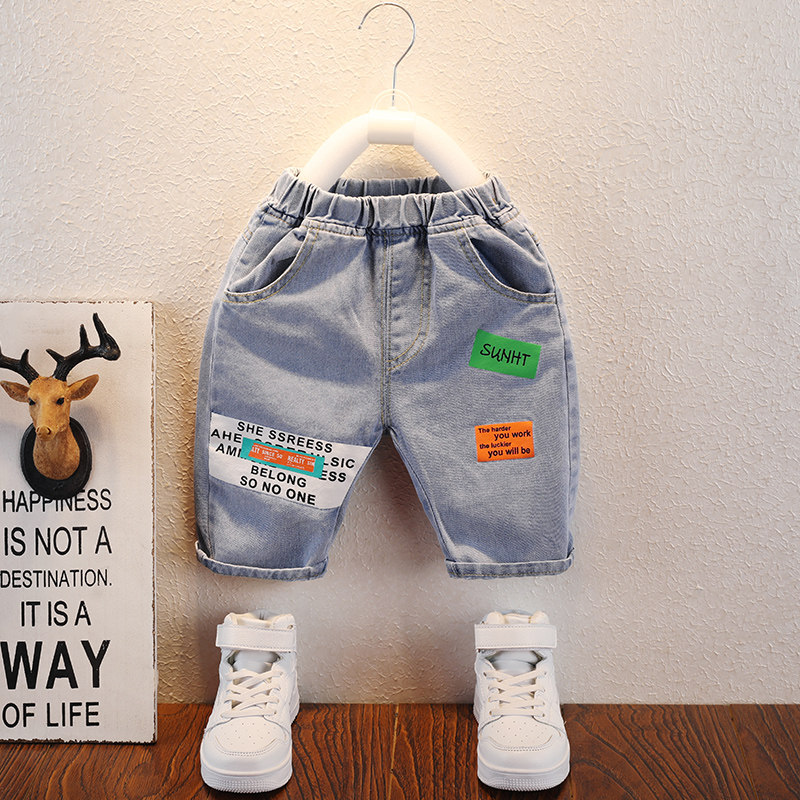Boy Clothing Boy Summer Clothing Shorts 2022 New Children Summer Denim Shorts Baby 50% Pants Children Seven Pants