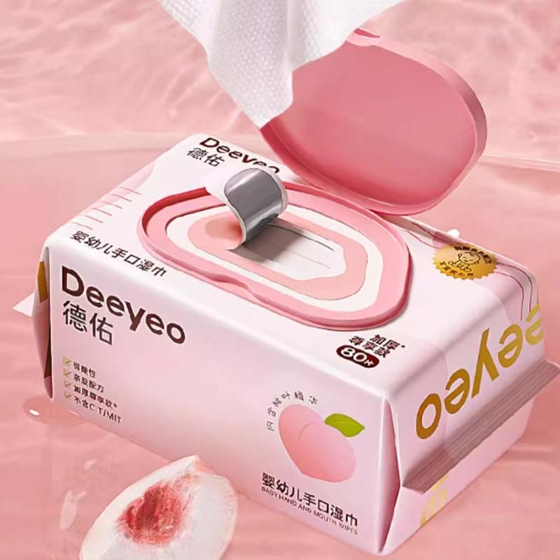 德佑婴儿湿巾加厚桃叶