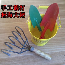  Clam rake hand-welded digging fragrant snails sea rake shovel digging seafood beach digging seafood small iron bucket