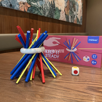 MiDeer childrens desktop balance game stick small pig hitch wood stick colorful fun wooden stick toy birthday present