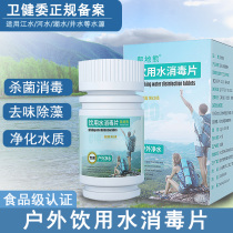 Outdoor water purification tablets sterilization and disinfection tablets outdoor survival drinking water filter chlorine dioxide purification effervescent tablets