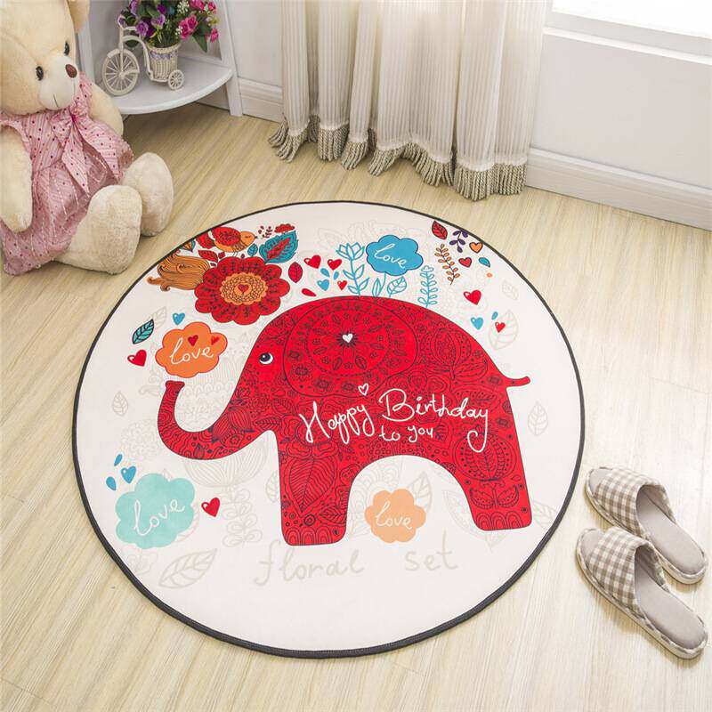 Door mat absorbing water into the home cartoon round blanket kitchen mat absorbent foot mat hallway blanket living room bedroom children