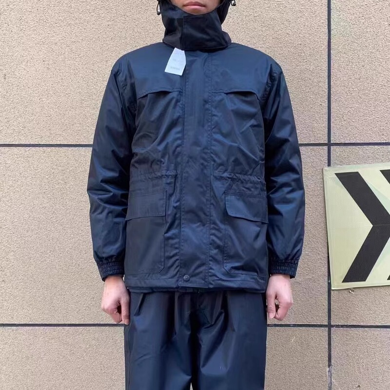 Authentic Navy Blue Two-Piece Raincoat, New Marine Raincoat, Rescue Training and Disaster Relief Raincoat, Same Style Raincoat, Heavy Rain Poncho