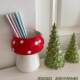 Mushroom knife and chopsticks storage rack high-end ceramic chopsticks chopstick cage makeup brush storage box