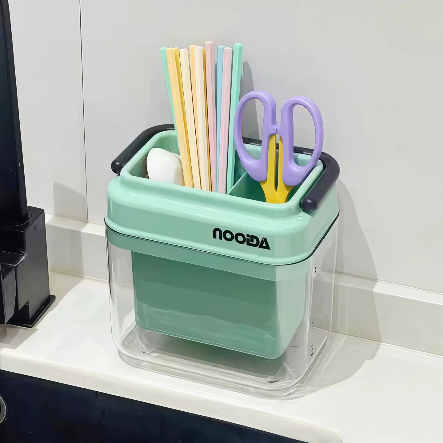 Drain chopstick barrel kitchen countertop chopsticks and spoon storage