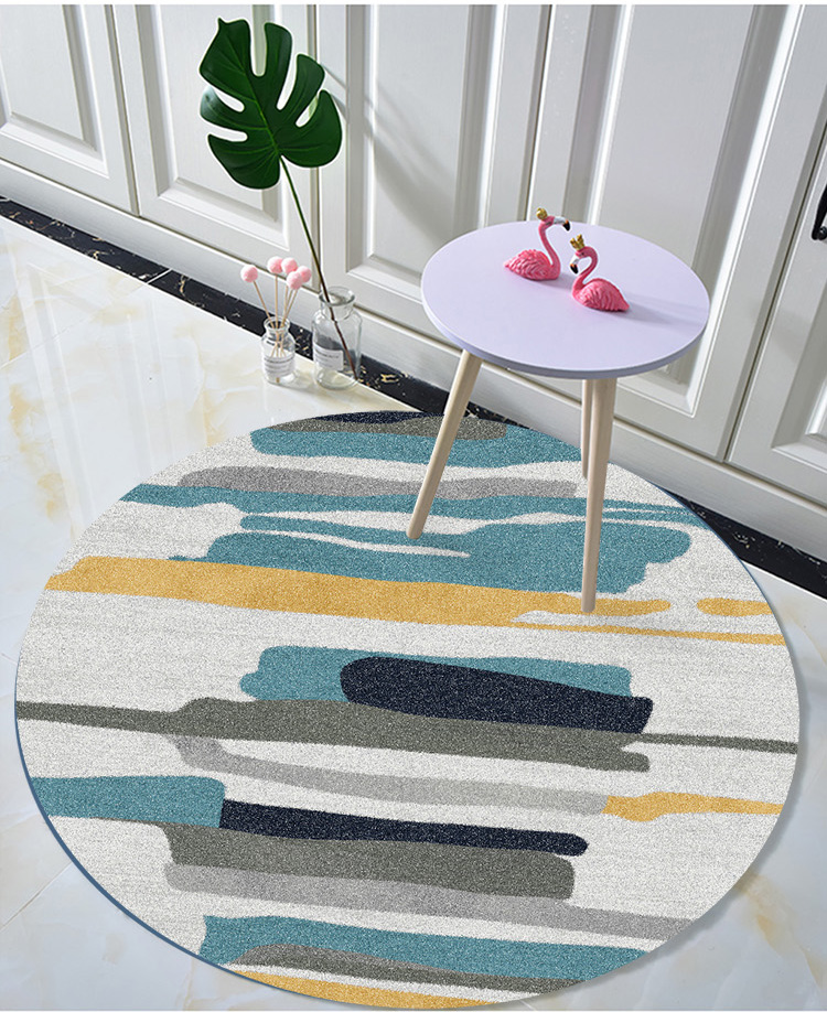 Nordic tròn ghế máy tính thảm ins den phòng ngủ phòng thay đồ máy ảnh gương treo thảm đệm trẻ - Thảm tấm trải sàn nhà