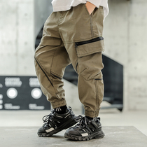 Boys autumn pants 2021 Autumn New Korean Childrens casual overalls boys spring and autumn trousers tide