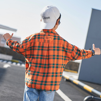 Boy long sleeve shirt spring and autumn 2021 New 3 handsome 4 boys autumn 5 childrens clothes 6 early autumn 7 shirt tide 8 years old