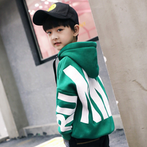 Childrens clothing Boys long sleeve sweater spring and autumn 2021 New Chinese childrens hooded base shirt boy autumn coat