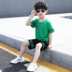 Trẻ em bộ cậu bé ngắn tay 2020 mùa hè mới váy Hàn Quốc phiên bản của quần áo vừa mùa hè hai mảnh bộ trẻ em trẻ em thể thao đẹp trai của. 