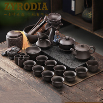 ZYRODIA purple sand tea set ceramic lid bowl teapot living room simple home kung fu tea set accessories set