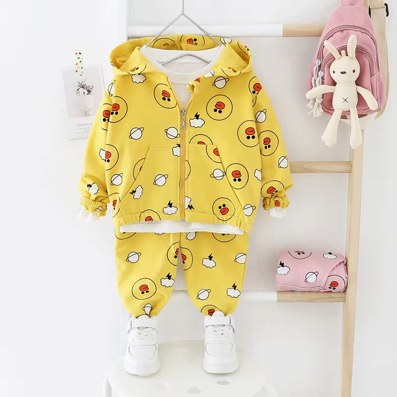 . 1 bé childrens quần áo 2 tuổi bé cardigan bộ 3 cô gái dương khí mùa xuân và mùa thu hai mảnh bộ 4 trẻ em mùa xuân váy.