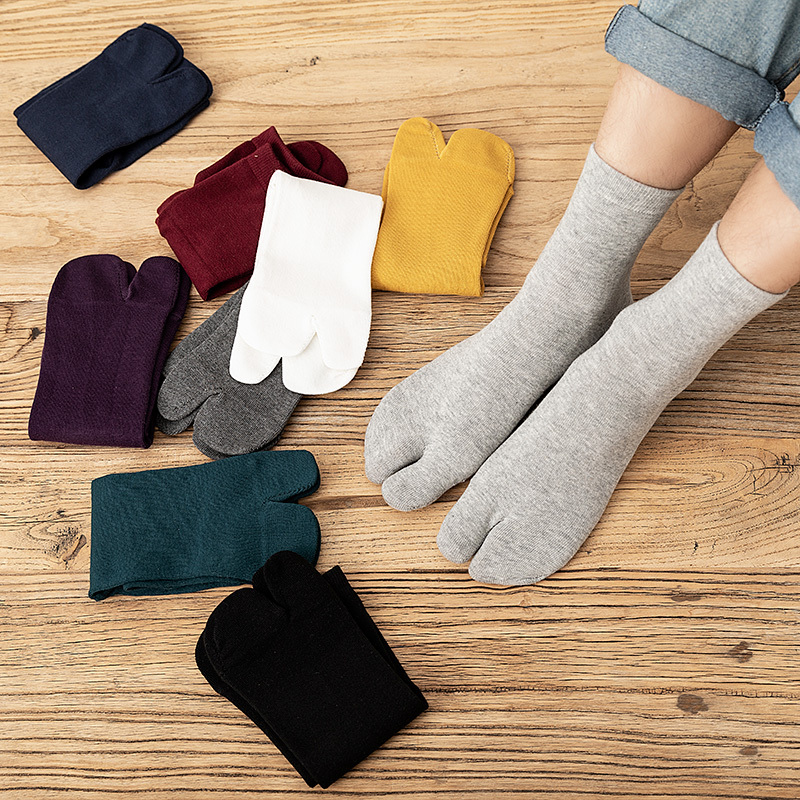 Men's Two-Toe Socks, Cotton Socks, Mid-Calf Men's Socks, Clogs, Flip-Flops, Slipper Socks, Thumb-Toe Socks, Two-Finger Socks