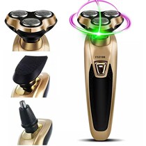 Explosive mens 4D floating rechargeable electric shaver razor wiper water washing knife head multifunctional beard knife