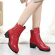 Thick heel short boots women's single boots new autumn and winter wool cotton shoes women's medium heel genuine leather Martin boots non-slip plus velvet women's boots