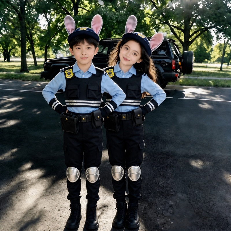 Zootopia! Rabbit Police Officer Costume Disney Halloween Cosplay Costume Children's Cosplay Costume