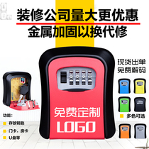 Decoration password key box Cat eye installation key password lock box B & B outdoor key box Metal security anti-theft