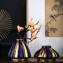 New Chinese Ceramic Pendulum vase flower floral floral TV cabinet Xuanguan Decoration Hotel Clubhouse Lobby Soft Dress
