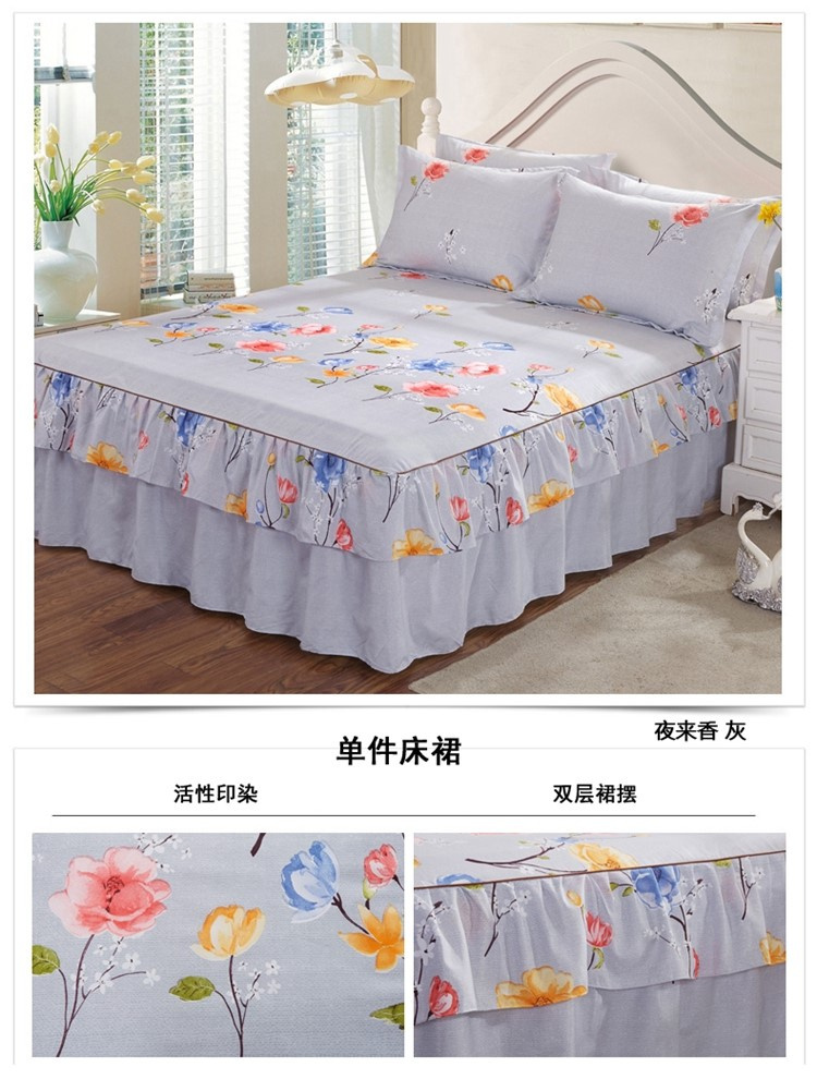 Phiên bản Hàn Quốc của mẫu váy ngủ loại cotton đôi với chất liệu ren trải giường nhóm đơn mảnh 1,5 / 1,8 m mùa đông - Váy Petti