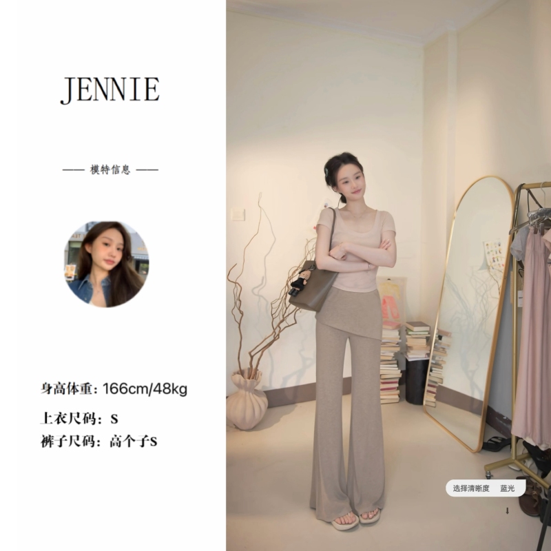 Lazy Style with a Stylish and Casual Drape Design, Spring and Summer Elastic Waist High-Stretch Slimming Casual Pants