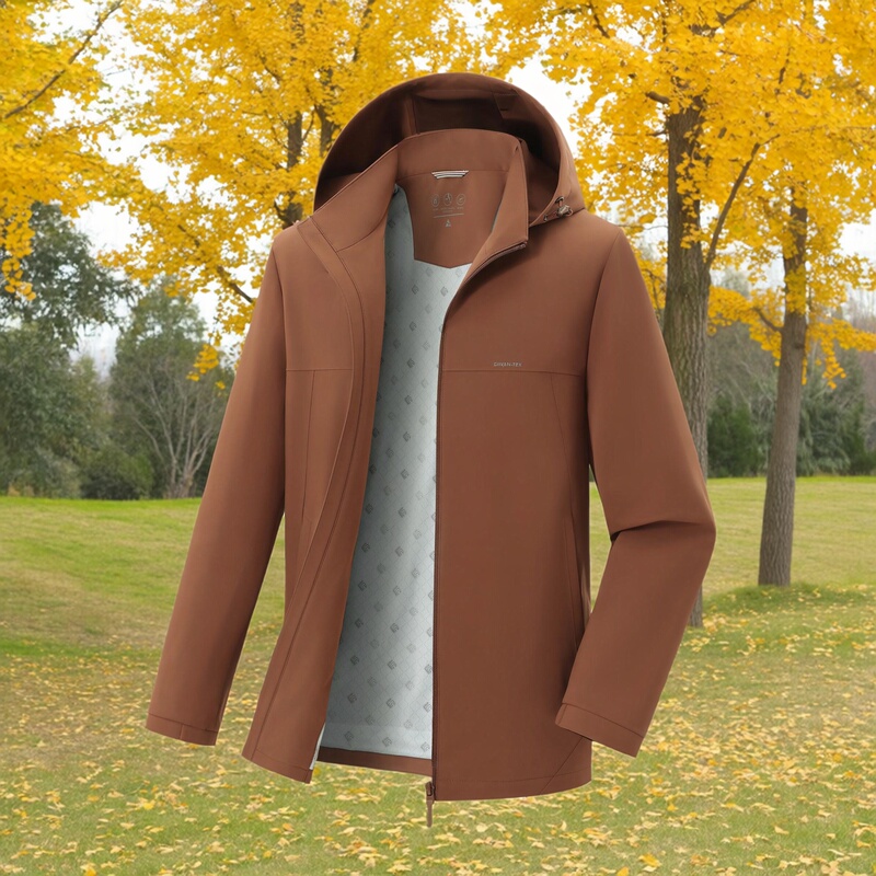 Firs/Sheeshan Men's Spring and Autumn Hooded Loose Casual Versatile Business Windproof Softshell Outdoor Jacket Firs/Sheeshan Men's Spring and Autumn Hooded Loose Casual Versatile Business Windproof Softshell Outdoor Jacket