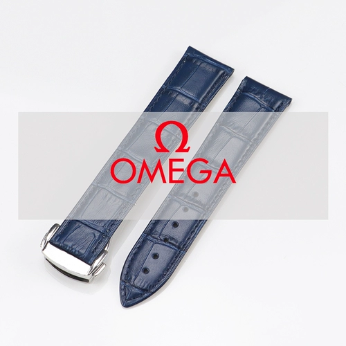 Omega, оригинальный ремешок для часов, из натуральной кожи, крокодиловый принт