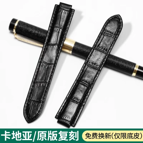 Cartier, воздушный шар, складной ремешок для часов, оригинальные кожаные часы подходит для мужчин и женщин, из натуральной кожи, крокодиловый принт, воловья кожа