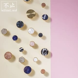 Оригинальная ручка из мрамора, кристаллов и золота из чистой латуни, скандинавская светлая роскошная кухонная мебель, дверца шкафа, круглая маленькая ручка