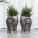 Крупная креативная слон цветочный горшок украшения в помещении гостиной виллы Дверь Дверь торговые центры приземление зеленое растение цветок
