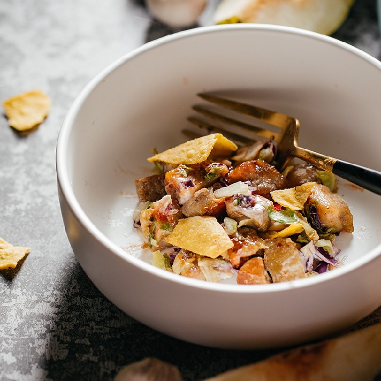 Nordic matte enrolled glaze ceramic bowl salad bowl and the rich creativity tableware breakfast bowl of rice bowls ceramic bowl