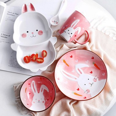 Jingdezhen express animals creative ceramic tableware children cartoon baby food bowl bowl bowl dish breakfast tray