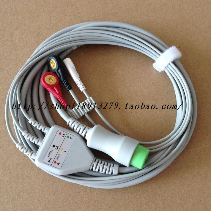 兼容迈瑞T5T8 IPM8 10 IMEC8 10 UMEC10 12 9800一体三导联线扣式