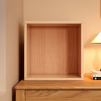 Solid Wood Desktop Bookshelf Integrated Small Bookcase Against the Wall, Narrow Cabinet for Home Use, Corner Storage Cabinet, Storage Cabinet