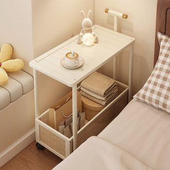 Multi-Layer Storage Rack, Small Trolley, Living Room Floor-Standing Mobile Household Storage Cabinet, Simple Bedside Cabinet