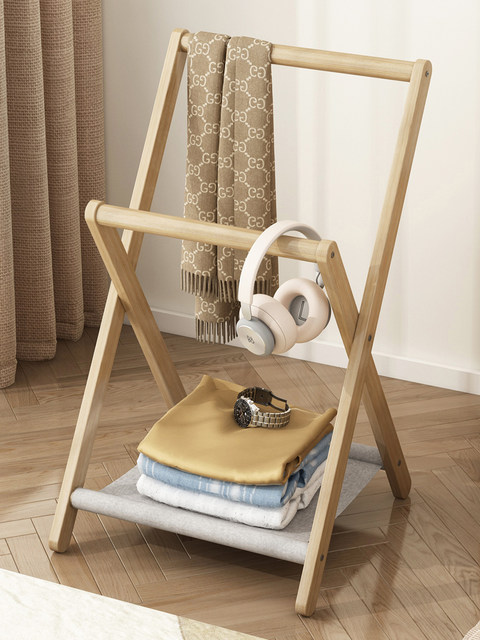 Solid Wood Coat Rack, Bedside Storage, Clothes Rack, Floor-Standing, for Room, Bedroom, Home, Bedside, for Placing Clothes at Night