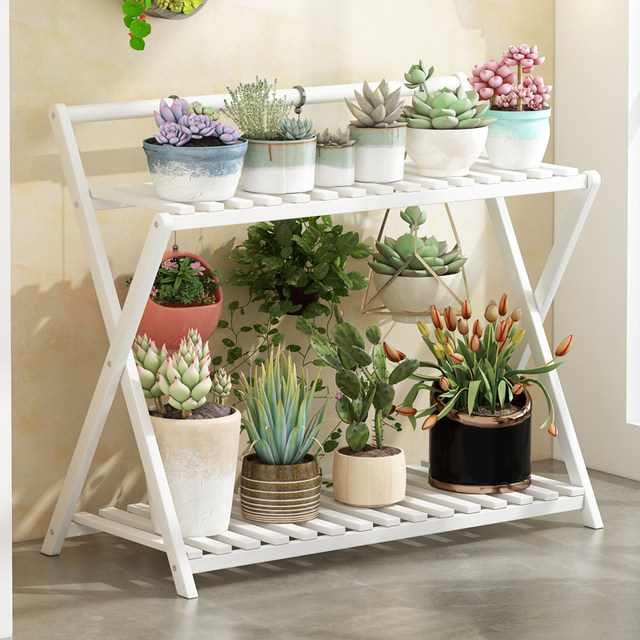Flower Stand Storage Rack Balcony Flower Stand Living Room Floor-Standing Courtyard Succulent Flower Pot Holder Display Rack 2024 New Model