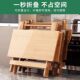 Dining Table, No Installation Required, Bamboo Table for Eating, Home Use, Solid Wood, Balcony, Outdoor, Foldable Square Table, Family, Modern and Simple
