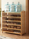 Simple Multi-Layer Shoe Rack at the Entrance, Made of Solid Wood and Bamboo, Dust-Proof, Suitable for Dormitories and Home Use, Large Capacity, Shoe Cabinet Without Doors