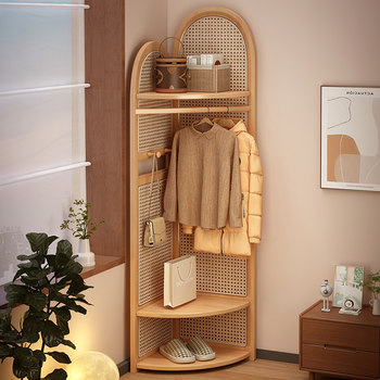Floor-Standing Bedroom Home Use Fixed Horseshoe-Shaped Clothes Storage Rack, Simple and Luxurious Single-Rod Coat Rack for Living Room