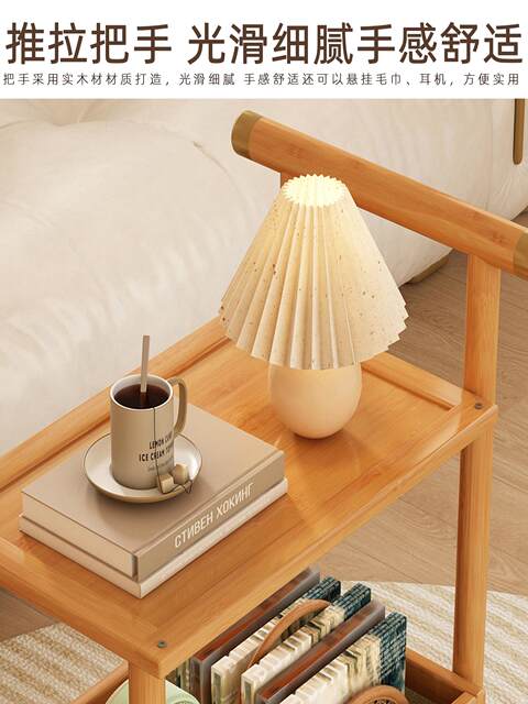 Movable Tea Cabinet Trolley Sofa Bedside Table Multi-Layer Storage Rack for Living Room Snack Rack