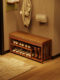 Simple Shoe-Changing Bench for the Entrance, Dormitory Shoe Rack, Storage Solution, Stylish Indoor Shoe Cabinet for Stairs, Solid Wood Hallway Shoe Cabinet