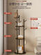Solid Wood Rotating Coat Rack, Integrated Bedside Standing Clothes Rack, Living Room Floor-Standing Clothes Rack, Bedroom Household Storage Rack