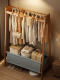 Bamboo Clothes Hanger for Bedroom, Large Capacity Storage Rack, Simple Home Bedside Coat Rack, 2026 New Popular Model