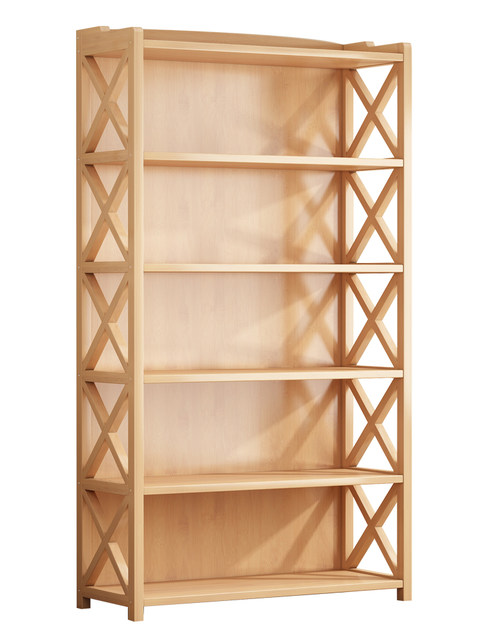 Storage Rack Bookshelf Floor-Standing Multi-Layer Shelf for Living Room, Non-Solid Wood, Simple Home Bookcase, Integrated Against the Wall, for Children