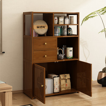 Display Cabinet for Living Room, Large Capacity, New Chinese Style, Multi-Functional Shelf, Multi-Purpose Partition, Tea Rack, Storage Rack