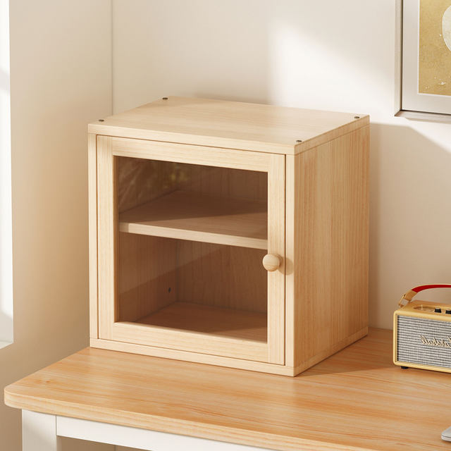 Small Solid Wood Tea Cabinet Desktop Display Shelf Chinese-Style Tea Room Atmosphere Arrangement Tea Set Rack Storage Rack Display Cabinet