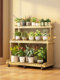 Solid Wood Flower Stand for Home Use, Movable Simple Potted Plant Stand for Balcony, Multi-Layer Ladder-Style Flower Rack for Living Room, 2026 New Model