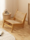 Vintage Wabi-Sabi Style Lounge Chair, Retro Single Sofa Chair, Solid Wood Rattan Chair, Homestay Design, Rattan Chandigarh Kangaroo Chair