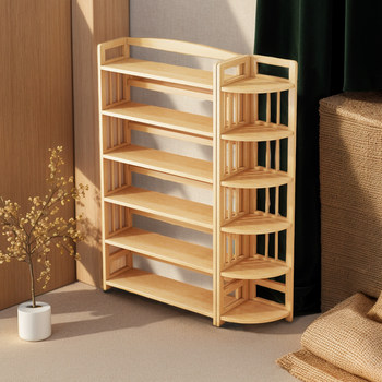 Solid Wood Bookshelf, Home Integrated Floor-Standing Storage Rack, Combination Triangular Rack, Corner Rack, Office Dormitory Storage Cabinet