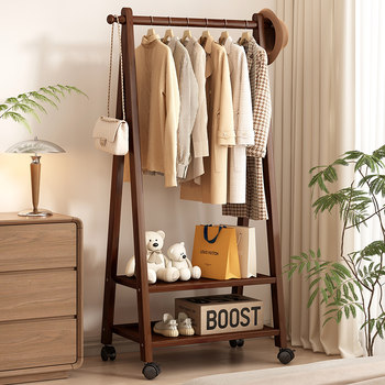 Floor-Standing Coat Rack for Entryway and Bedroom, Home Clothes Rack, Movable Storage for Clothing Store, Simple Storage Solution